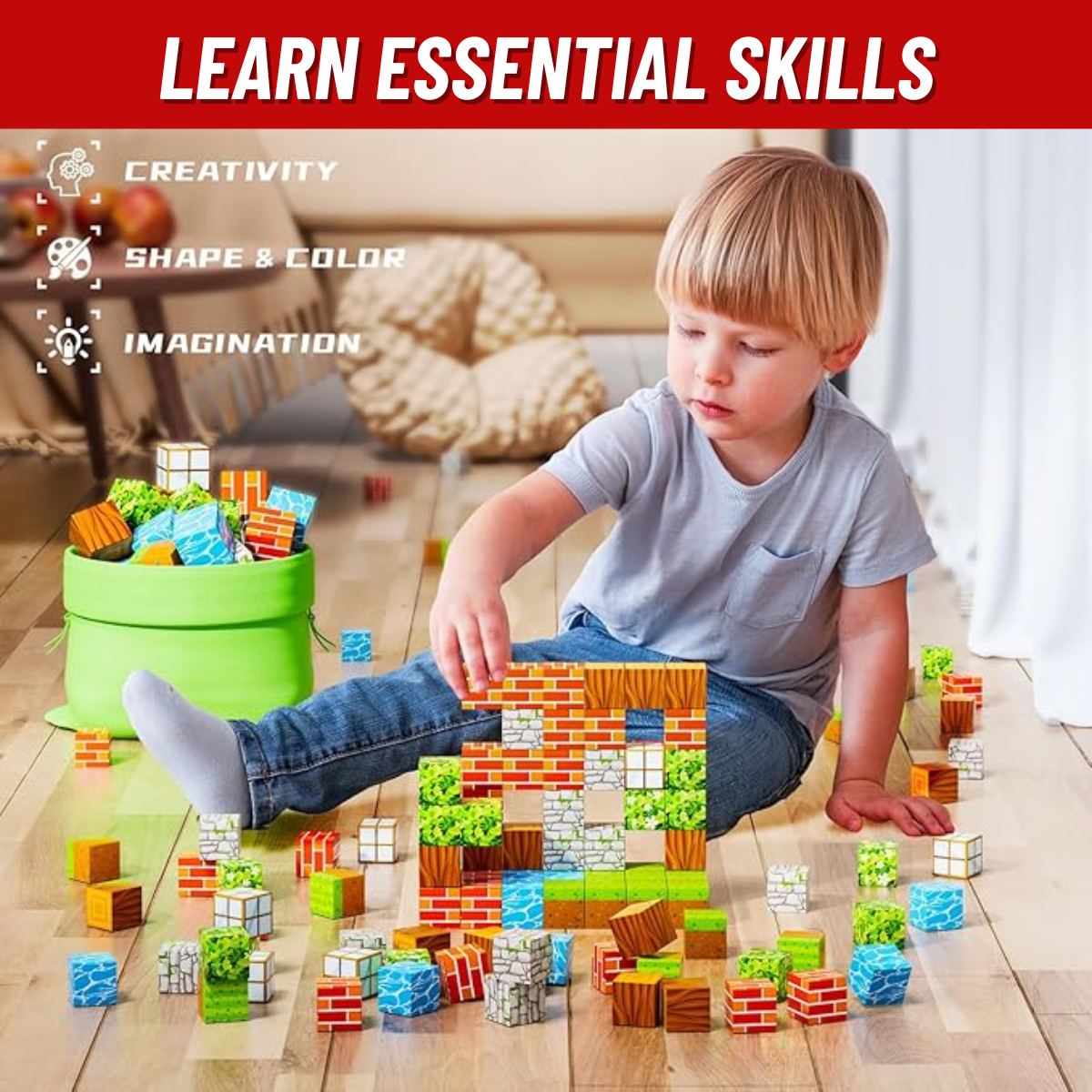 Groovd™ Magnetic Building Blocks
