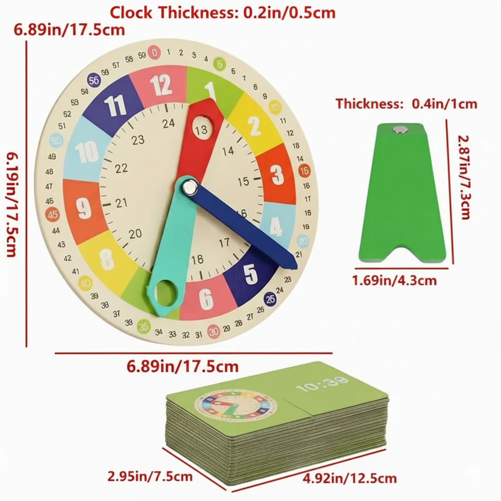 TimeWise Wooden Clock Game™ - Learn to Tell Time with Fun!