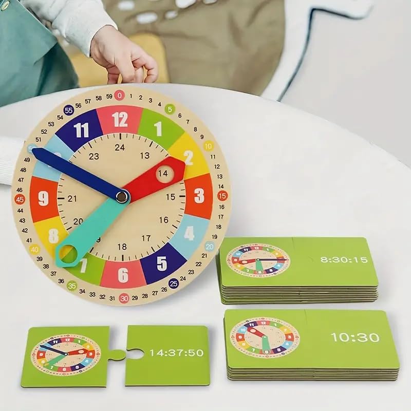 TimeWise Wooden Clock Game™ - Learn to Tell Time with Fun!