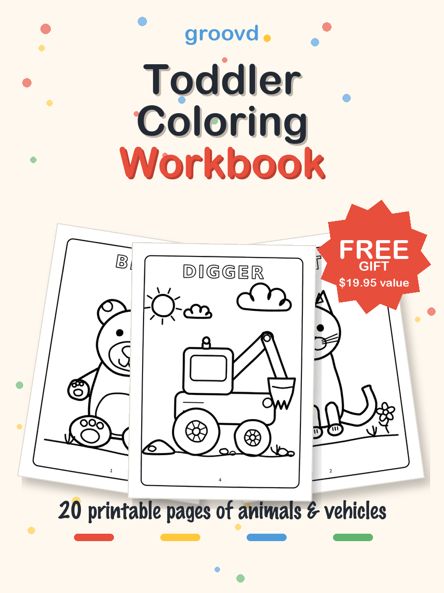 Toddler Coloring Workbook - free gift, $19.95 value