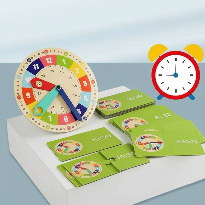 TimeWise Wooden Clock Game™ - Learn to Tell Time with Fun!