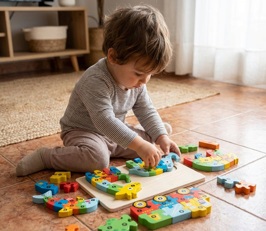 Montessori NumberPlay™ Interlocking Wooden Puzzle Set