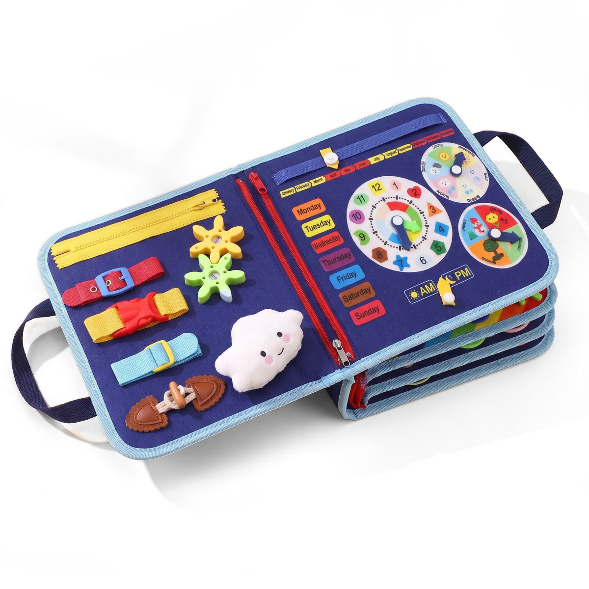 Montessori Activity Board, blue