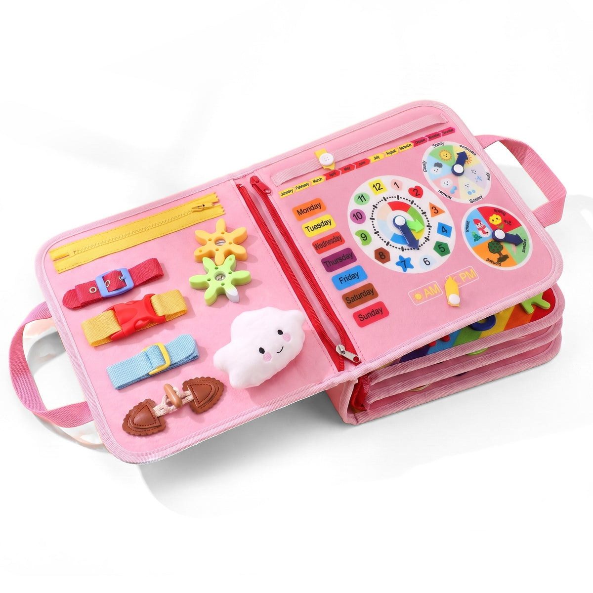 Montessori Activity Board, pink