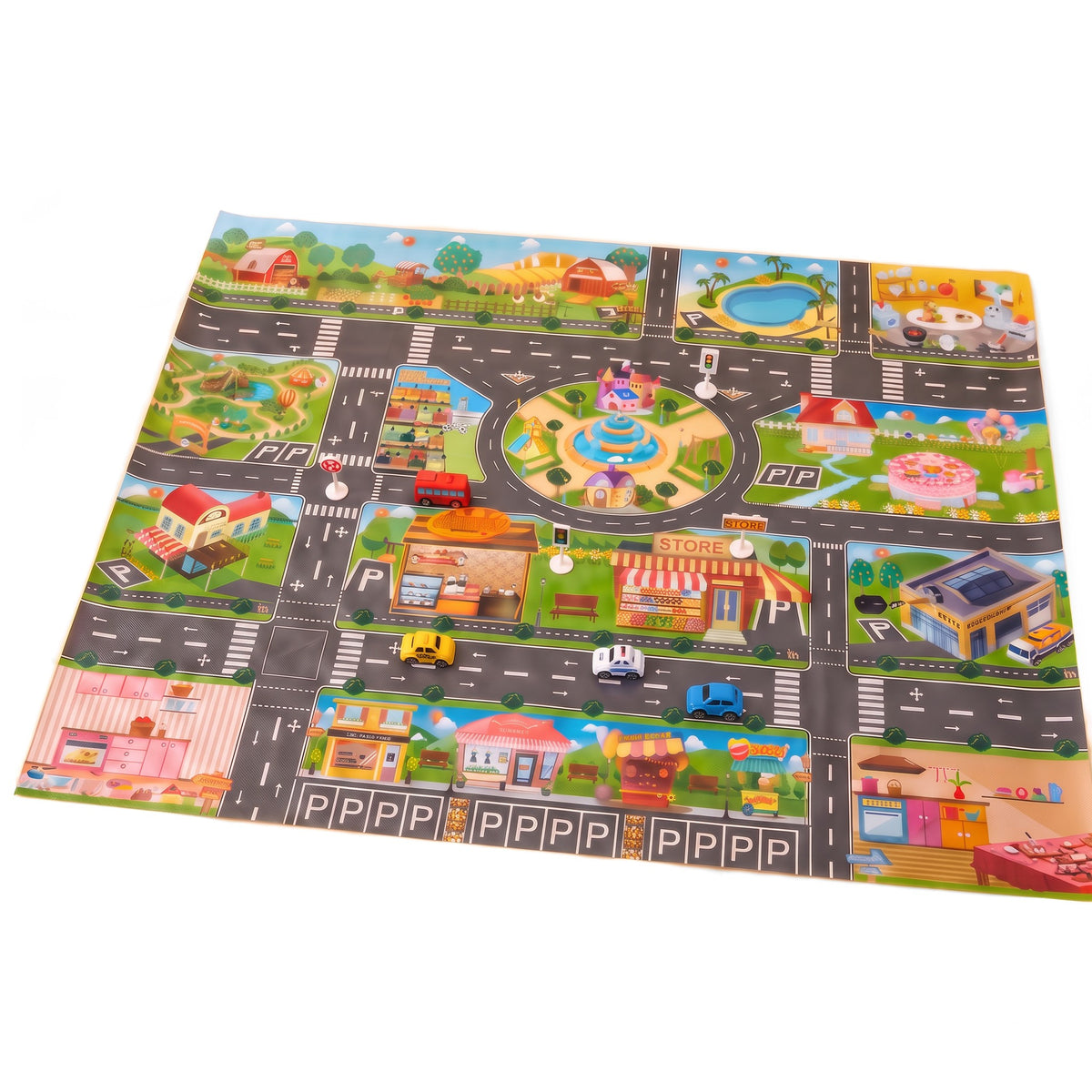 City Map with cars