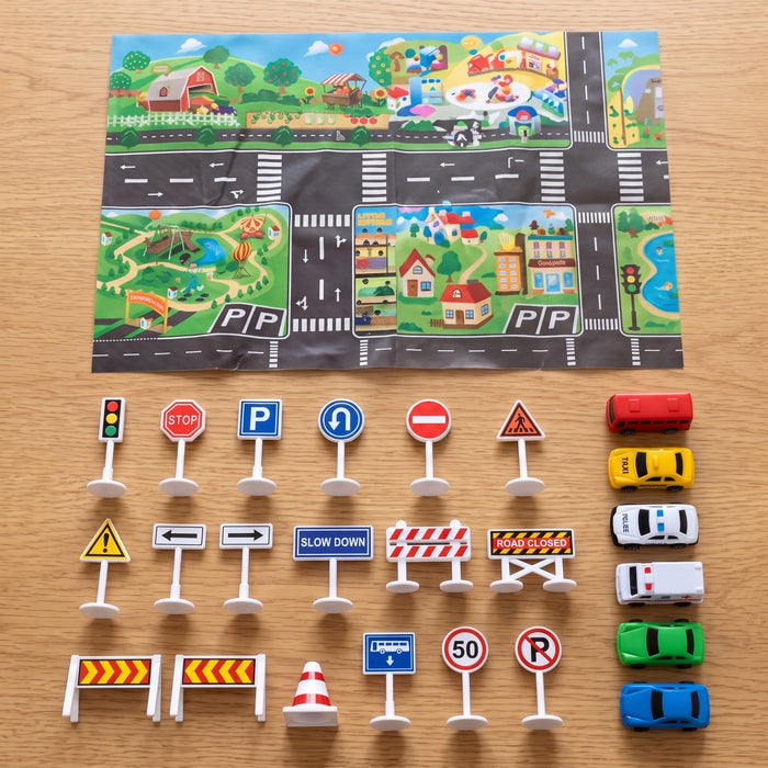 Everything that comes with the City Map with cars