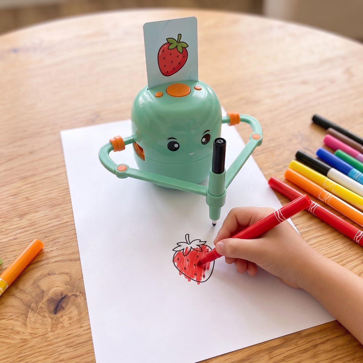 Drawing Bot: a child's hands