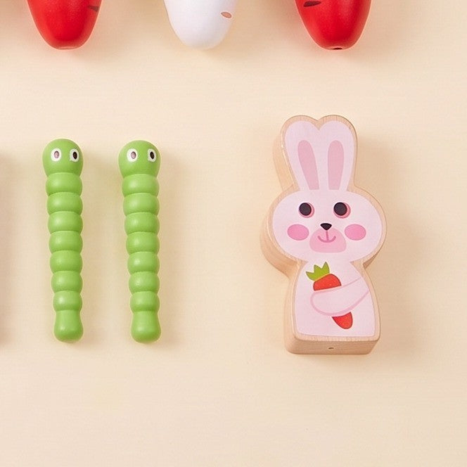Magnetic rabbit and 10 worms