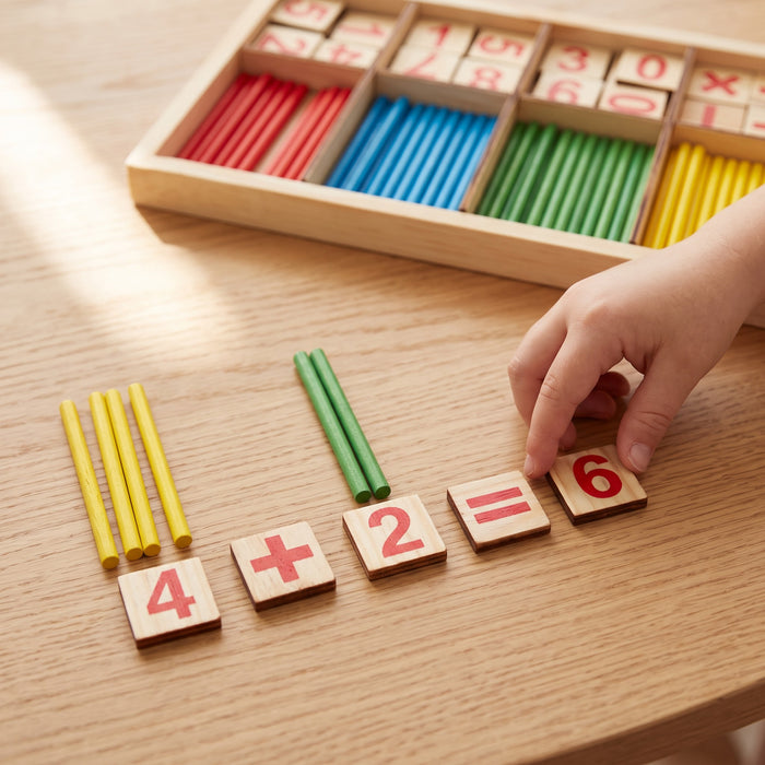 MathMagic Blocks: a child's hands