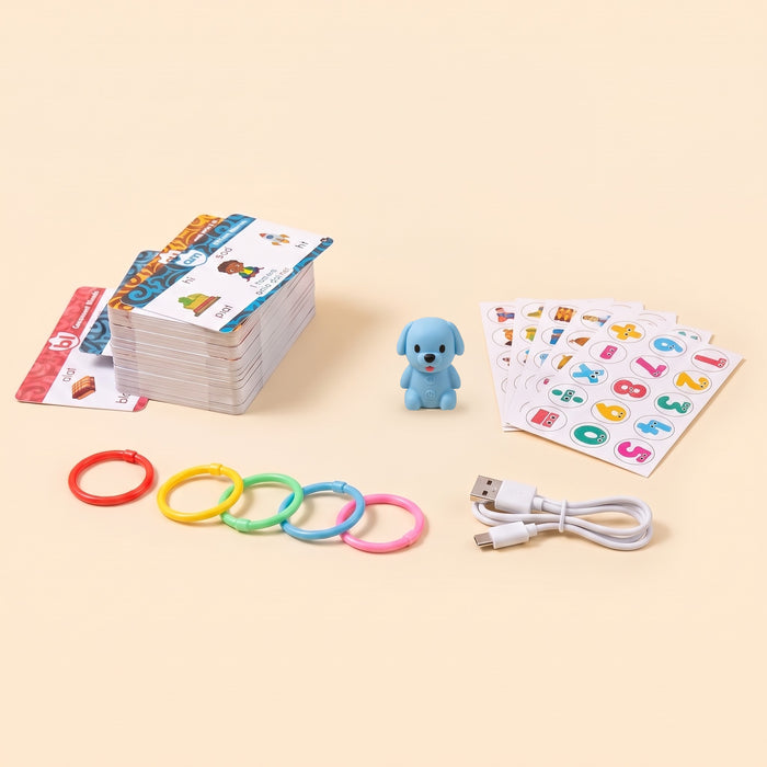 Everything that comes with the Pippo talking puppy