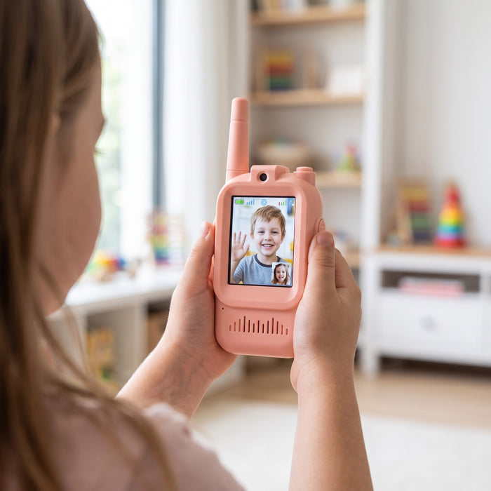 SnapTalk Duo walkie-talkies: a child's hands