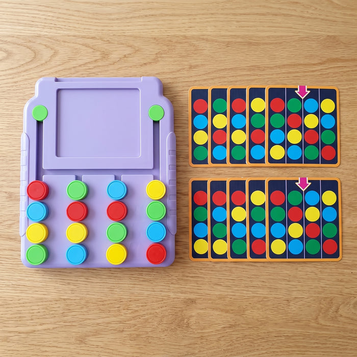 Everything that comes with the Tic-Tac Color Quest